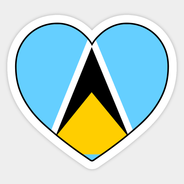 Heart - Saint Lucia Sticker by Tridaak